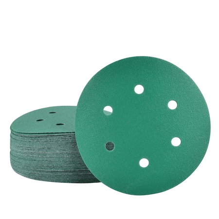 Legit Grit 6 inch Sand paper Disc, 6-Hole, 150 Grit, 50PK LG6-6150-50